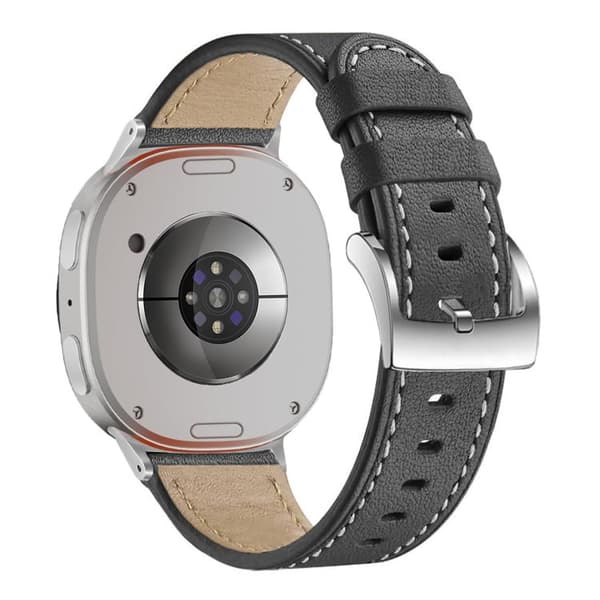 Læderarmbånd til Samsung Galaxy Watch8 / Watch8 Classic - Sort