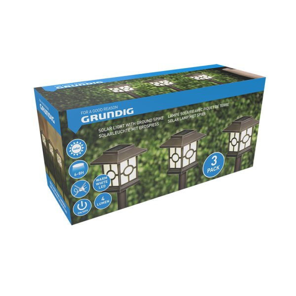 Havebelysning solceller 3-pak