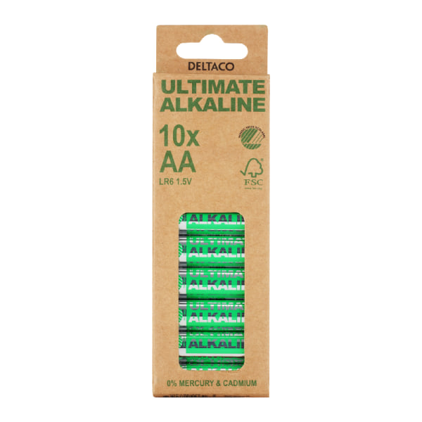 Deltaco AA-batterier (LR6) - 10-pack