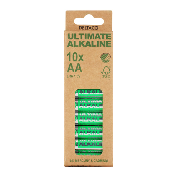 Deltaco AA-batterier (LR6) - 10-pak