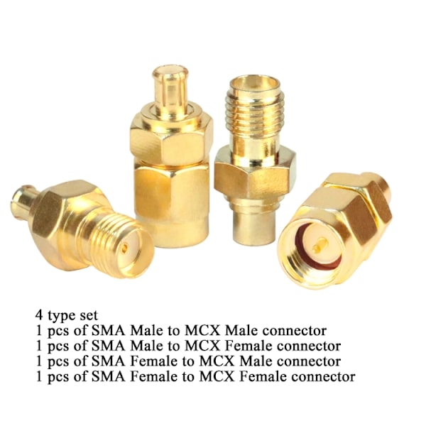 SMA til MCX-adapter - 4-pak