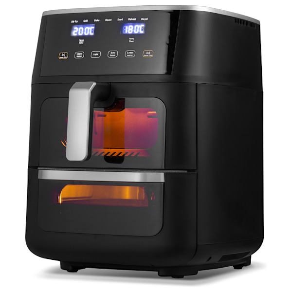 Ströme Combo Airfryer Grill 6+5L med to zoner og en samlet kapa