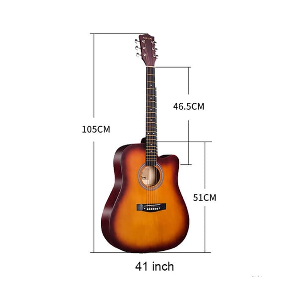 Guitar til begyndere i lindetræ - ca. 104 cm