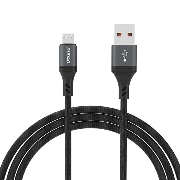 Dudao Punottu MicroUSB-kaapeli 5A 1.2m - Musta