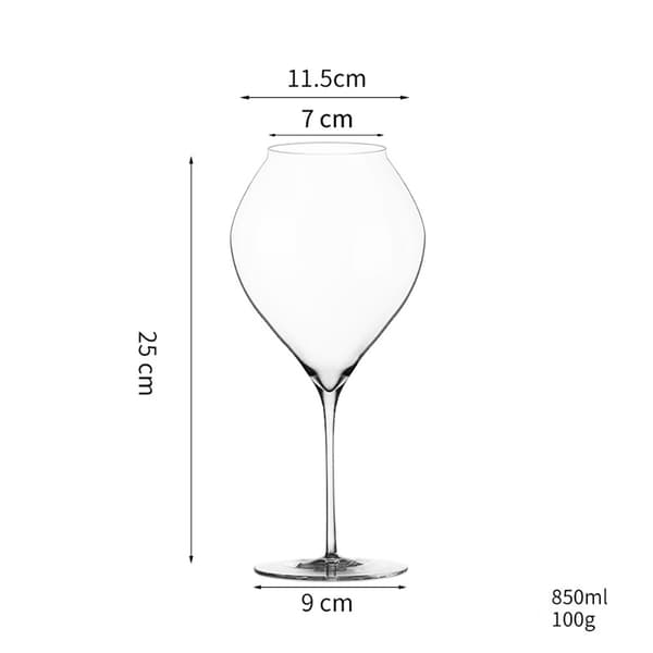 Stora vinglas i glas 85 cl 6-pack / tunna rödvinsglas med stor