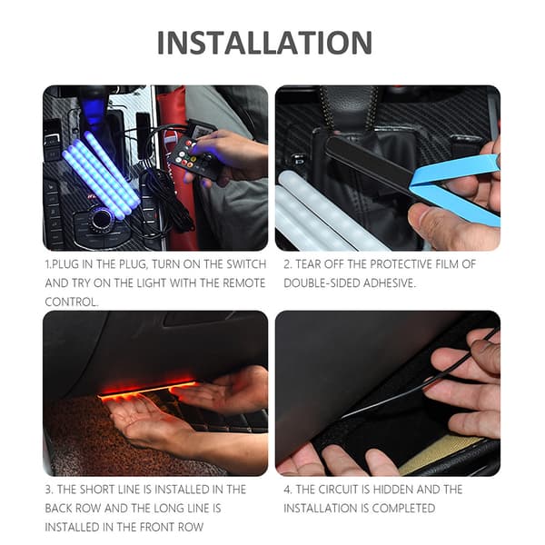 LED-valaistus RGB autoon