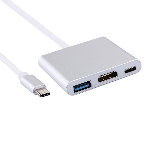 Adapter USB 3.1 Typ-C hane till USB-C, HDMI & USB 3.0 hona – st