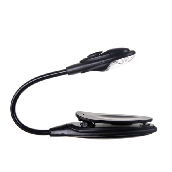 Bærbar læselampe med fleksibel arm og smart clips