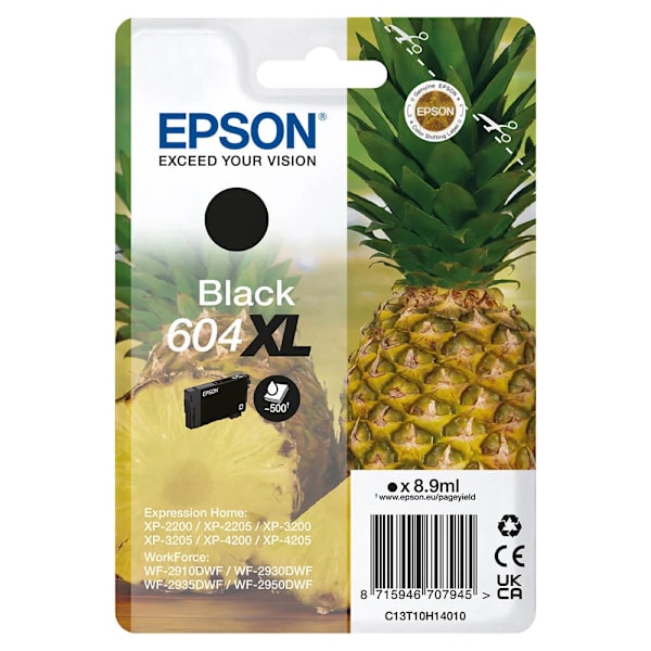 Epson 604XL mustekasetti C13T10H14010 - Svart