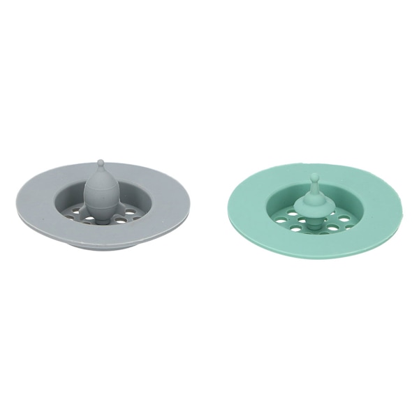 Avloppssil / Diskhosil i silikon 7 cm – 2-pack grön/grå