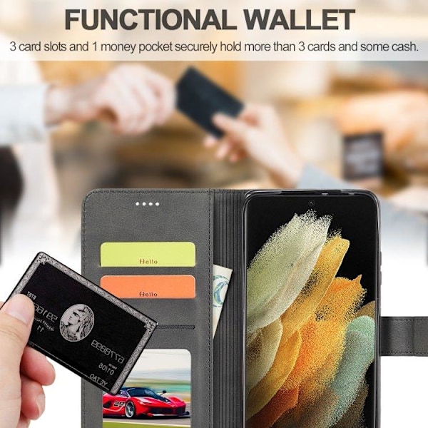 Fodral med kortfack till Samsung Galaxy S21 Ultra 5G