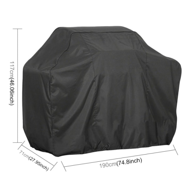 Grillovertræk 190x70x117cm - beskytter mod vind og vejr