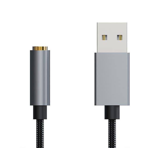 USB-A til AUX-kabel 3,5 mm 30 cm