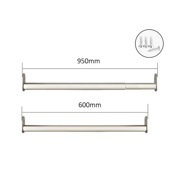 Justerbar tøjstang 60-95cm - Sølv