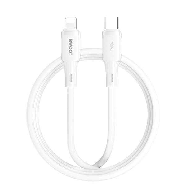 BWOO USB-kaapeli 27W USB-C ja Lightning 1m - Valkoinen