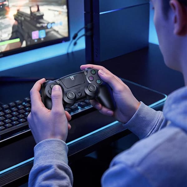 Langaton ohjain Sony PS4:lle / Bluetooth-peliohjain tärinätoimi
