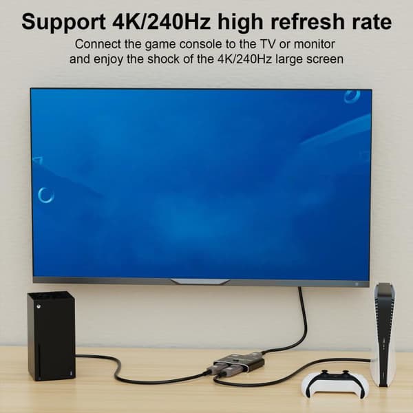DisplayPorts-switch 16K / DisplayPort-switch 2 ind 1 ud / DP-sw