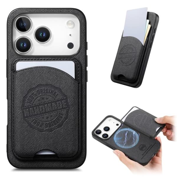 Magnetisk mobiletui i kunstlæder med kortholder til iPhone 16e/