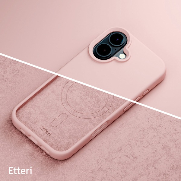 Etteri Silikonskal med MagSafe till iPhone  16 - Rosa