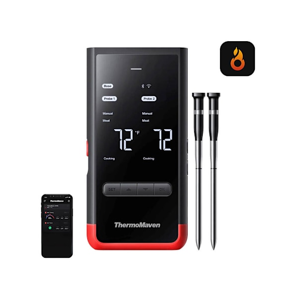 ThermoMaven P2 trådlös termometer med 2 prober och hög precision