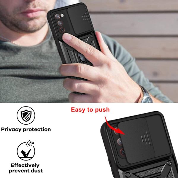 Skyddsskal med kameraskydd & Magnet Samsung Galaxy S20 FE Svart