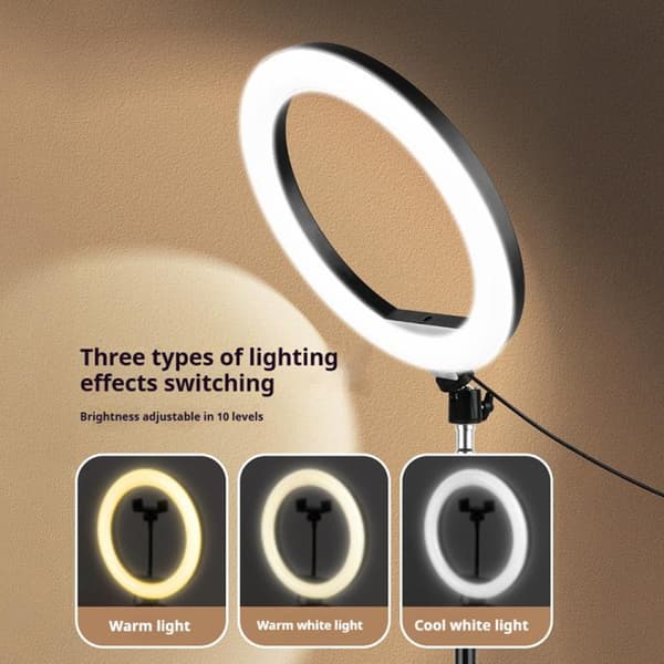 LED-Ring med flexibelt bordsstativ