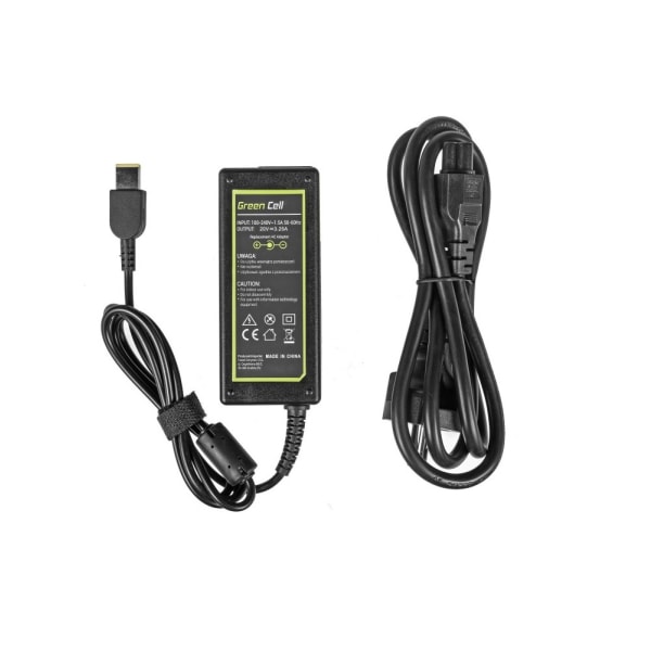 Green Cell laturi / Virtasovitin Lenovo 65W / 20V 3.25A / musta