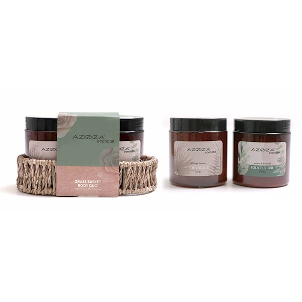 Azoza Eco body duo set – kroppsskrubb och kroppskräm i presentf