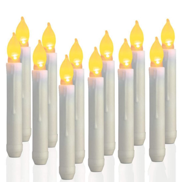 LED Vaxljus med flameffekt 12-pack