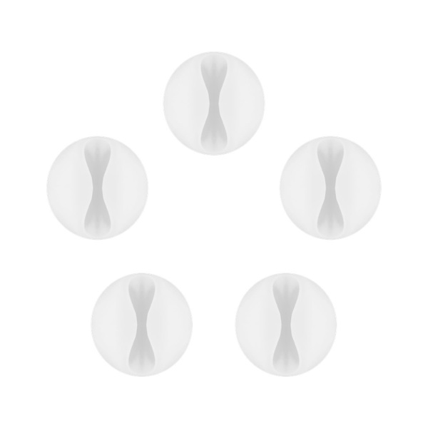 Goobay Kabelhållare Vit 5-pack