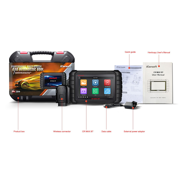 iCarsoft CR Max Bluetooth vikakoodinlukija - ammattimainen auto