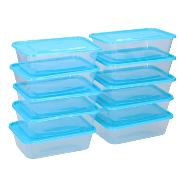Förvaringsburkar med lock 600 ml 10-pack / Matlådor med lock /