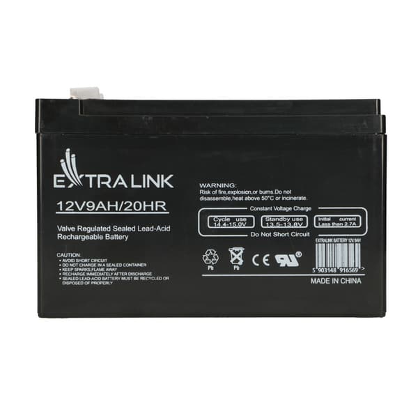 Extralink AGM-batteri 12V 9Ah – blybatteri / reservbatteri / VR