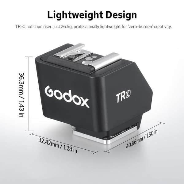 Godox TTL-blitzskoforhøjer TR-C til Canon / TTL-blitzskoforhøje