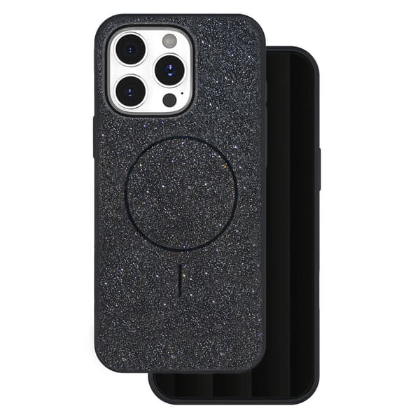 Glitrende cover til iPhone 16 Pro – Sort