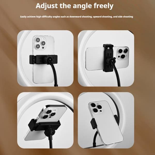 LED-Ring med flexibelt bordsstativ