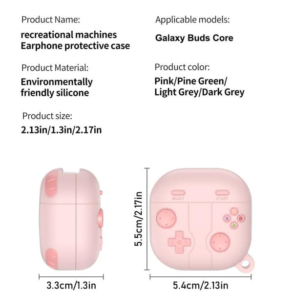 Silikoneetui i retro gaming-stil til Samsung Galaxy Buds Core -