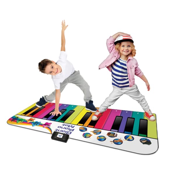 Stor pianomåtte – Step-To-Play-måtte med 8 instrumentlyde og op