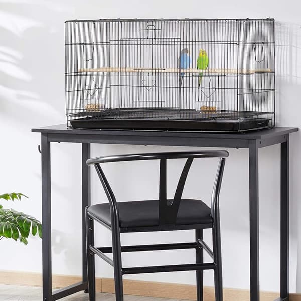 Fuglebur 76×45,5×45,5 cm / rummeligt bur med flere åbninger til