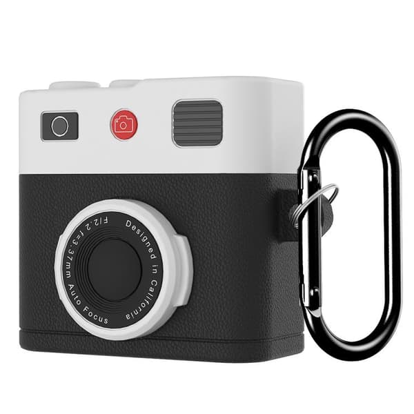 Etui til AirPods Pro 3 i retro kameradesign – Sort silikone