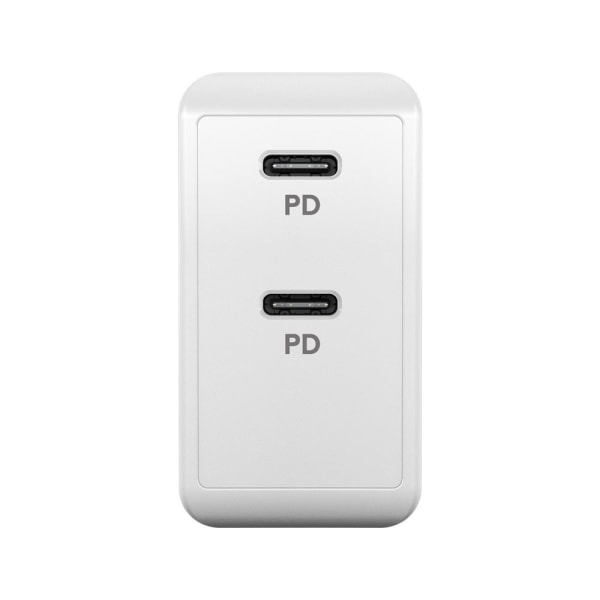 Goobay dual USB-C laturi PD 36W valkoinen
