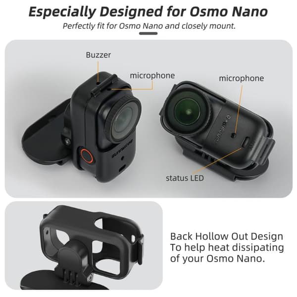 Hætteholder med justerbar rotation til DJI Osmo Nano