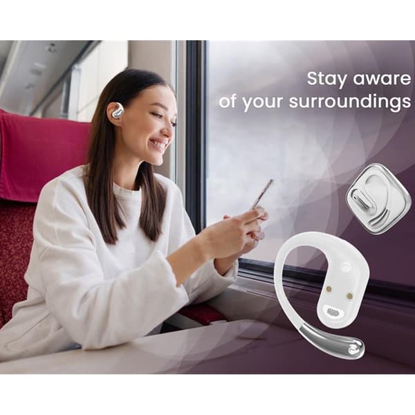 Open-Ear TWS-headset - hvid / åbne hovedtelefoner med ørekrog o