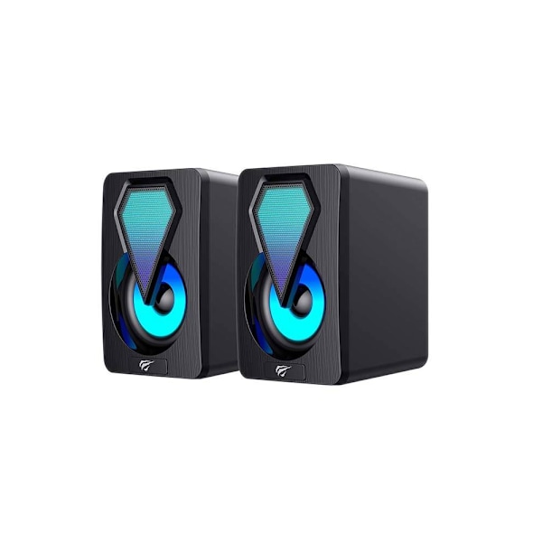 Havit Computer Speakers Mini 3Wx2 RGB-valaistuksella - musta