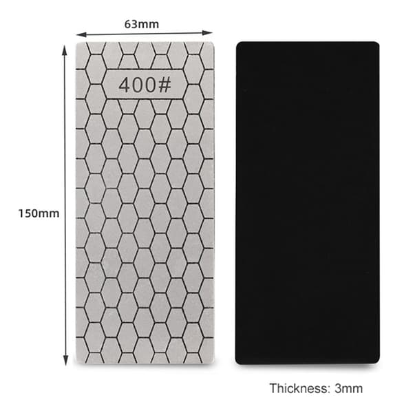 Diamantbrynstål 400# / diamantbrynsten 150 x 63 mm / slipsten m