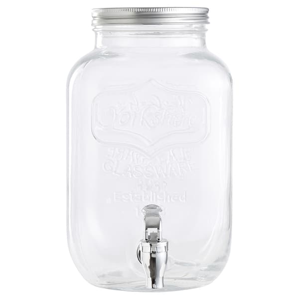 Drikkedispenser i glas 4 l med hane / juicedispenser / serverin
