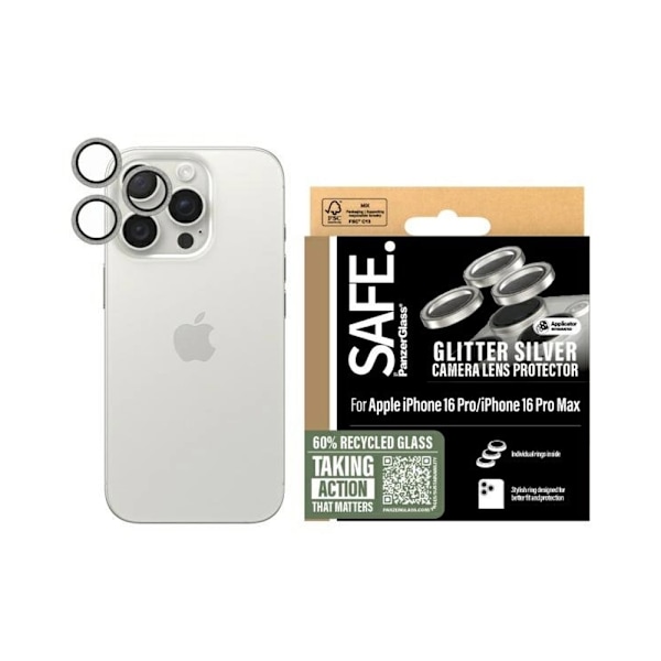 SAFE by PanzerGlass Linsskydd till iPhone 16 Pro / 16 Pro Max -