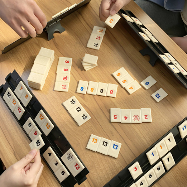 Mahjongspel i kompakt format, komplett set för traditionellt ki