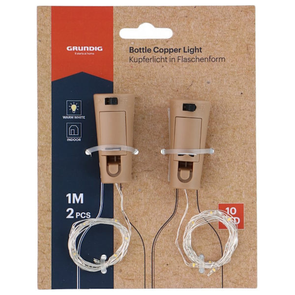 Grundig pullon valo LED 1 m 2-pack / LED-pullon valo 10 LED / k