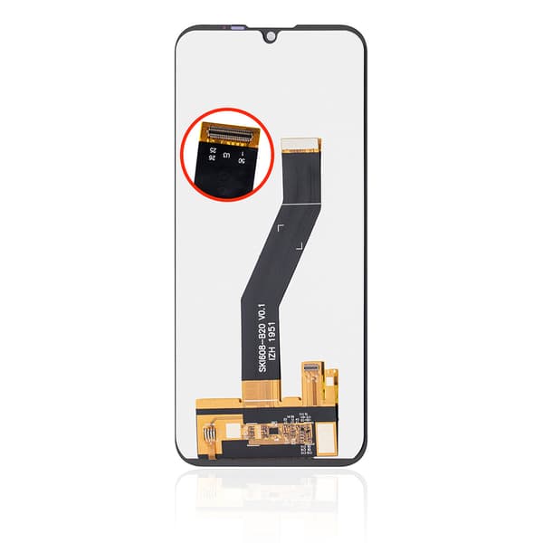 LCD-näyttö Motorola Moto E6i:lle - musta